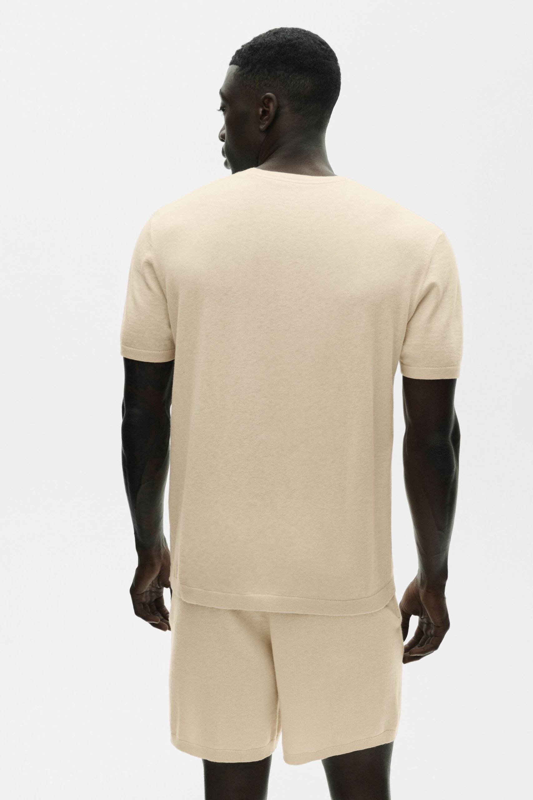 Cotton Cashmere Ever Soft Short Sleeve Crew - Sandy Beige - Image 2