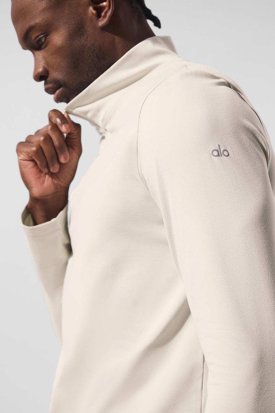 Conquer 1/4 Zip Reform Long Sleeve - Bone - Image 4
