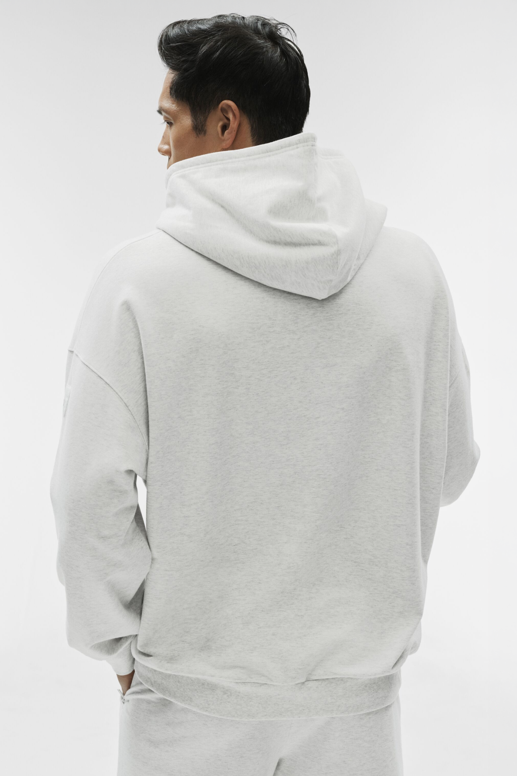 Double Take Hoodie - White Heather - Image 2