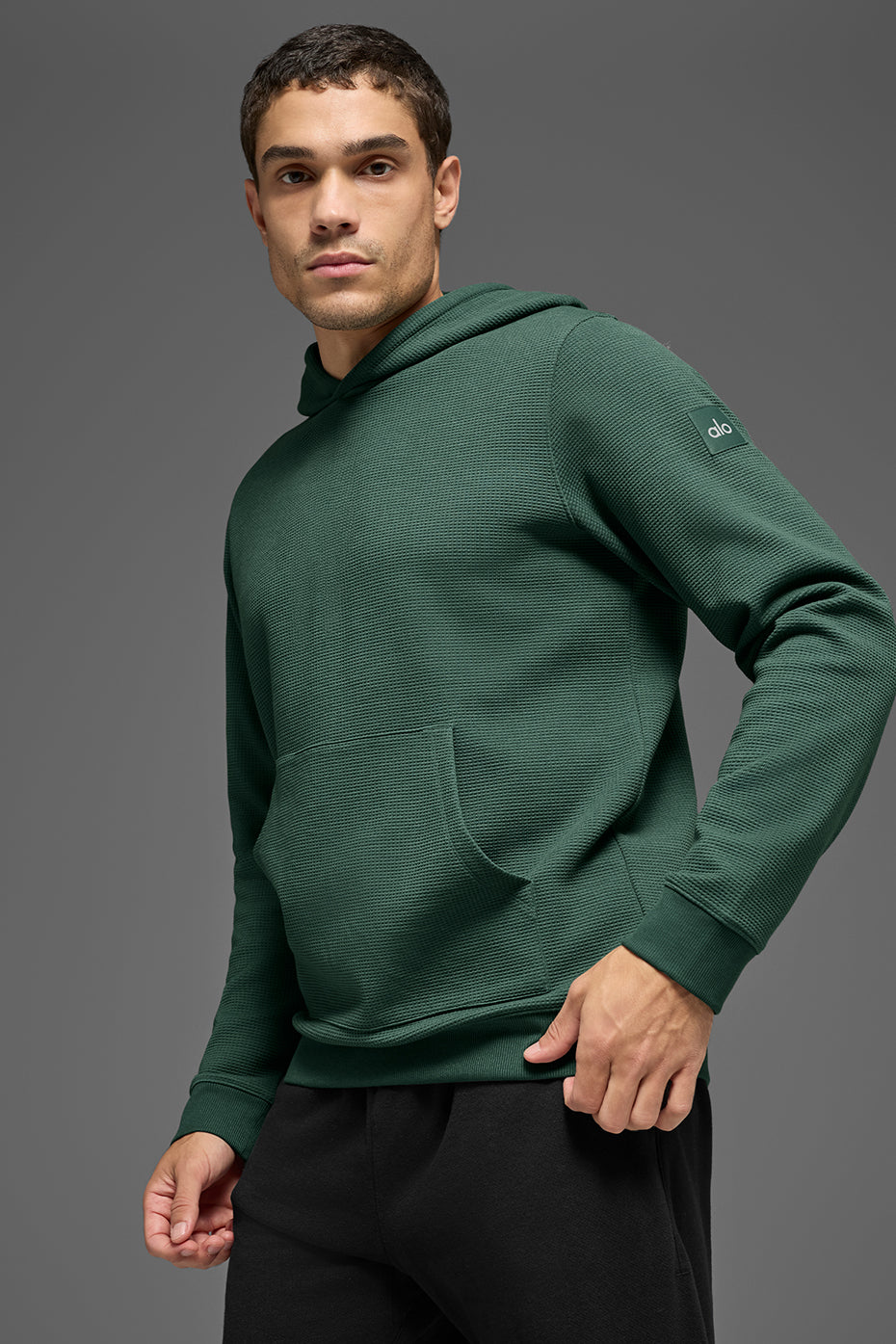 Waffle Lounge Hoodie - Clover Green - Image 3