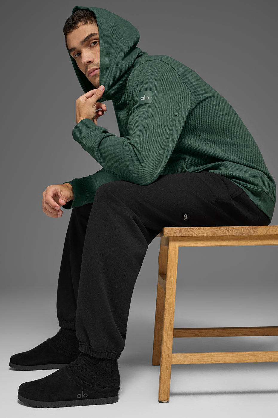 Waffle Lounge Hoodie - Clover Green - Image 4