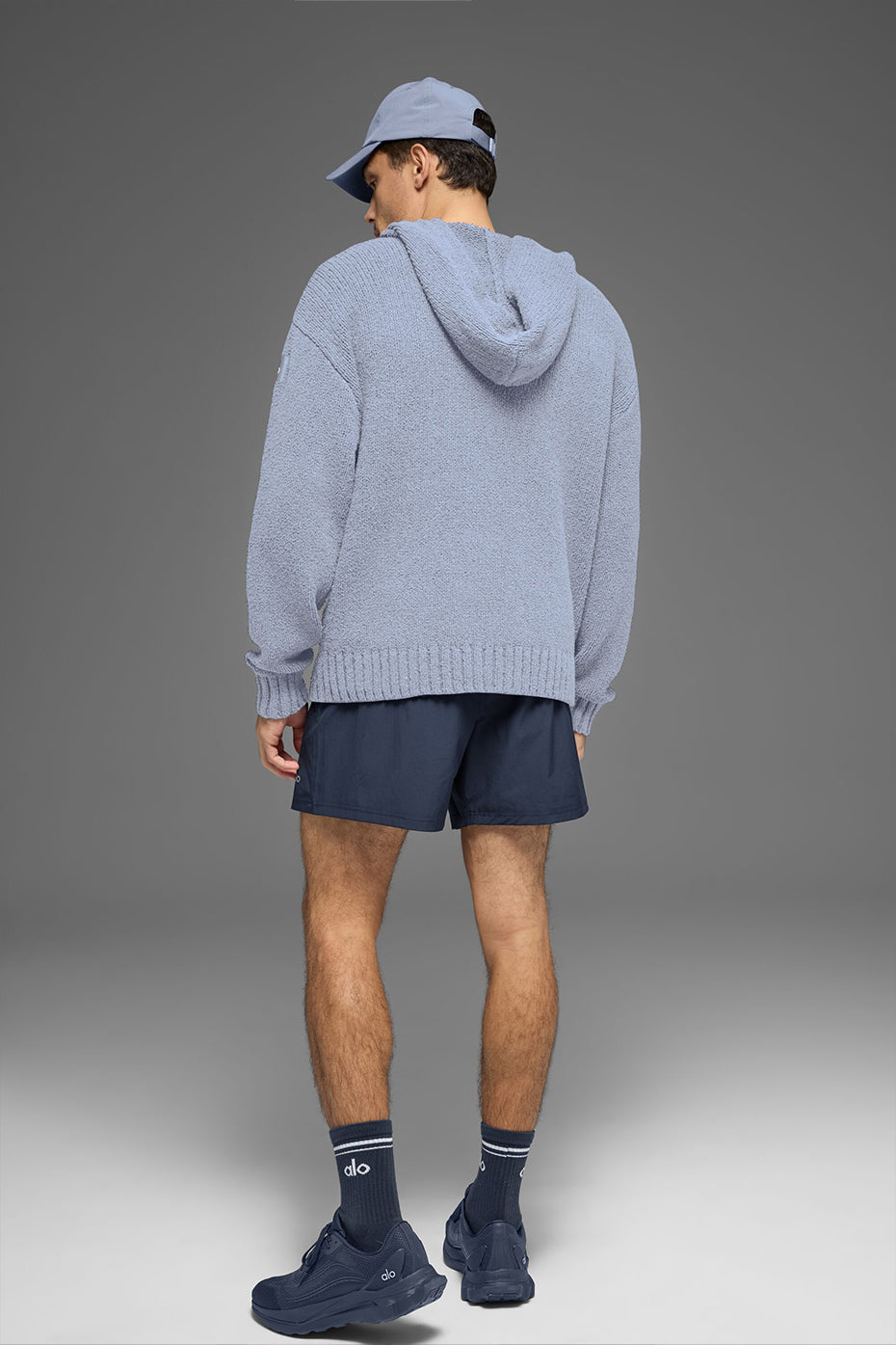 Textured Knit Hoodie - Winter Frost - Image 3