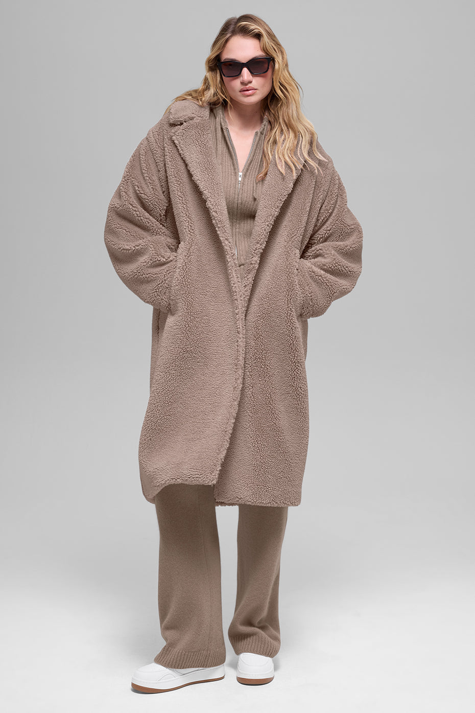Oversized Sherpa Trench - Chai Latte - Image 5
