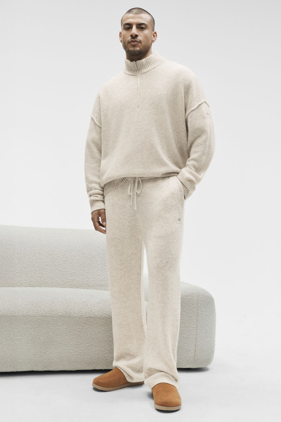 Wool Cashmere New Class Sweatpant - Oatmeal Heather - Image 5