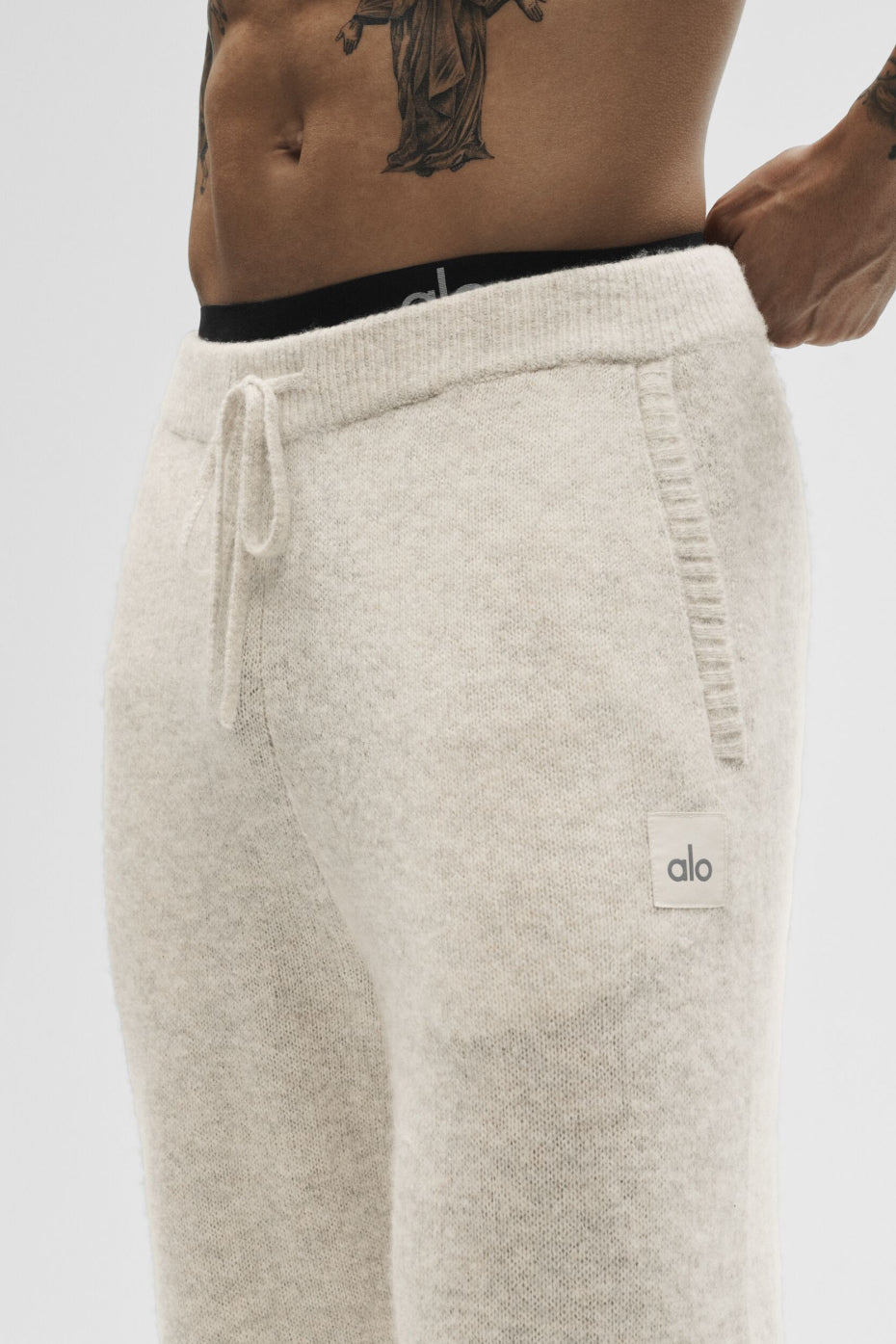 Wool Cashmere New Class Sweatpant - Oatmeal Heather - Image 3