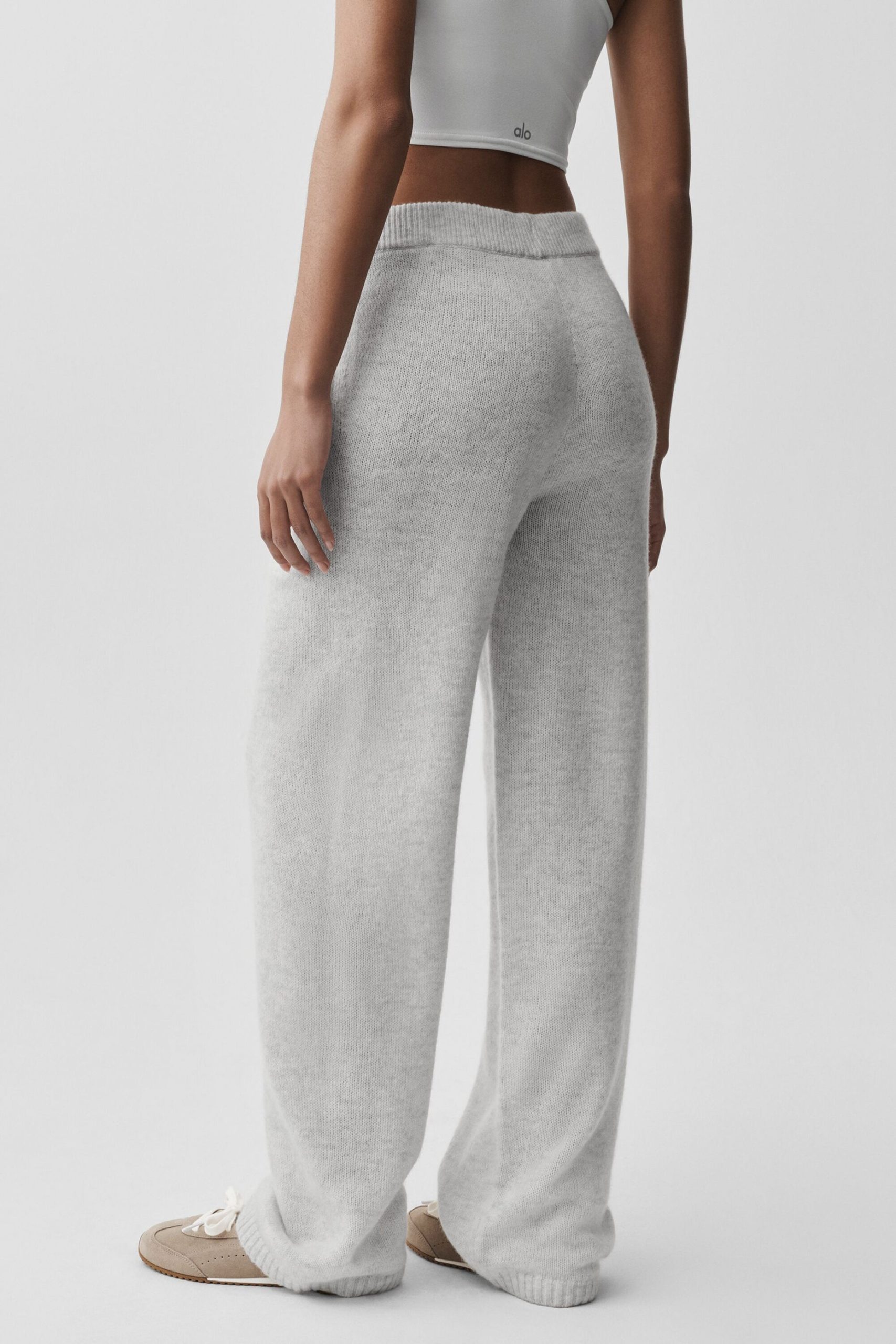 Wool Cashmere New Class Sweatpant - White Heather - Image 2