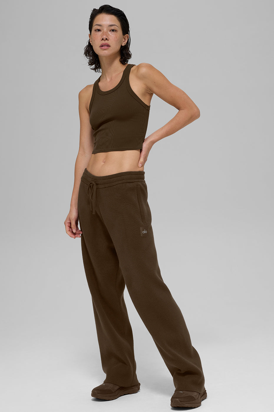 Goddess Ribbed Go-To Tank - Espresso - Image 6