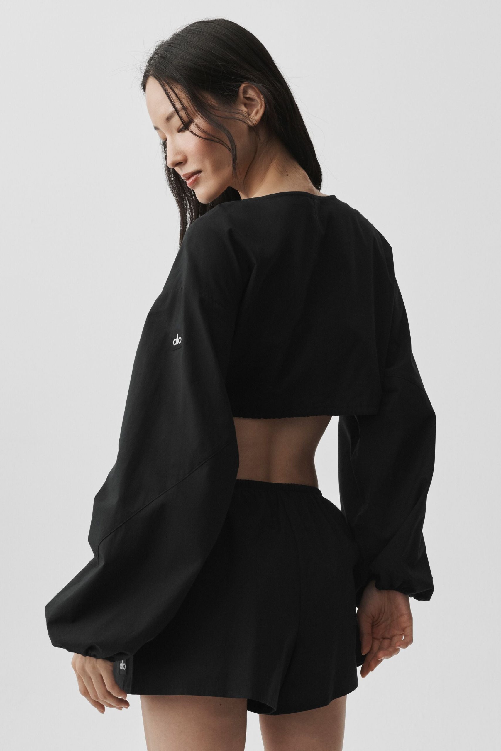 Cotton Cropped Real Deal Long Sleeve - Black - Image 3