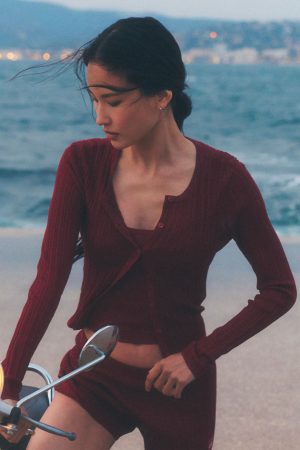 Sweater Sunlit Cardigan - Summer Romance Red