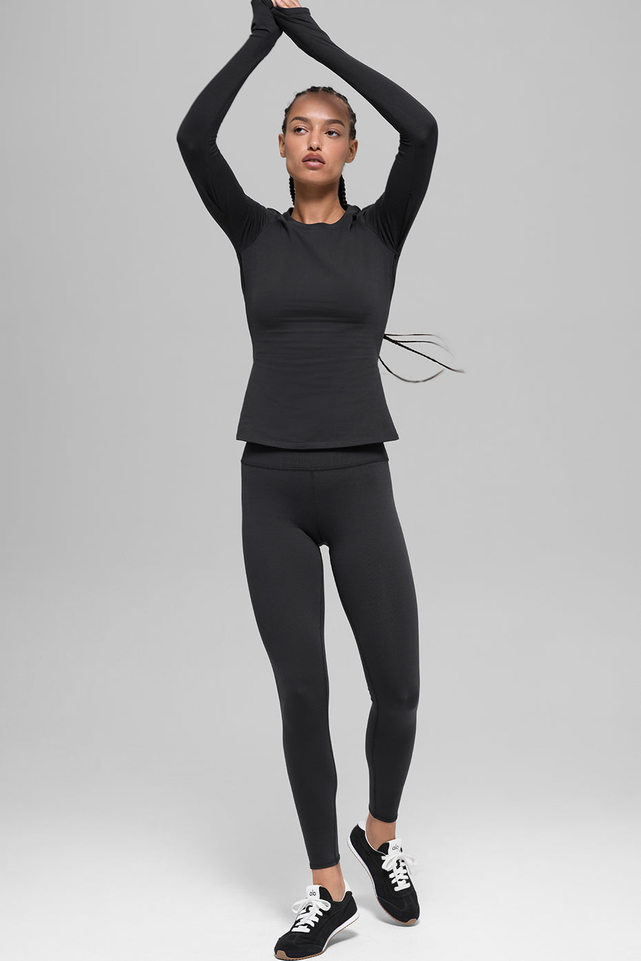 Airbrush Winter Warm Nocturne Long Sleeve - Black - Image 4