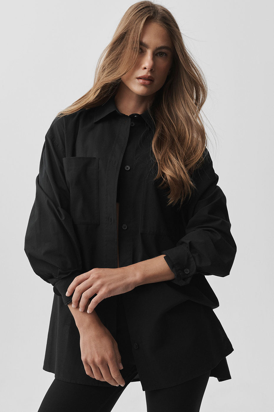 Cotton Real Deal Button Up Long Sleeve - Black - Image 3