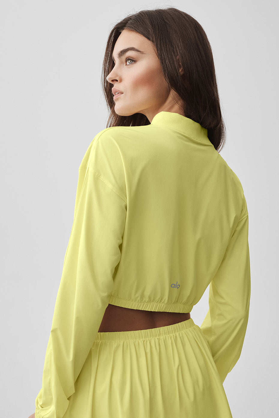Cropped Breezy Full-Zip Cover Up - Sunshine - Image 2