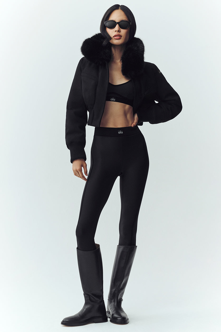 Wool Blend Bunny Slope Jacket - Black - Image 5