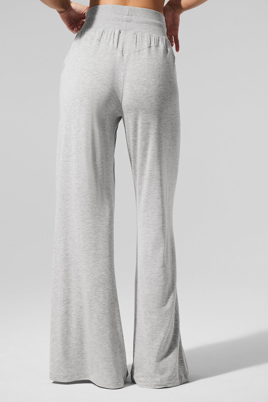 Semi-Sheer Delicate Lounge Flare Pant (Regular) - Athletic Heather Grey - Image 3