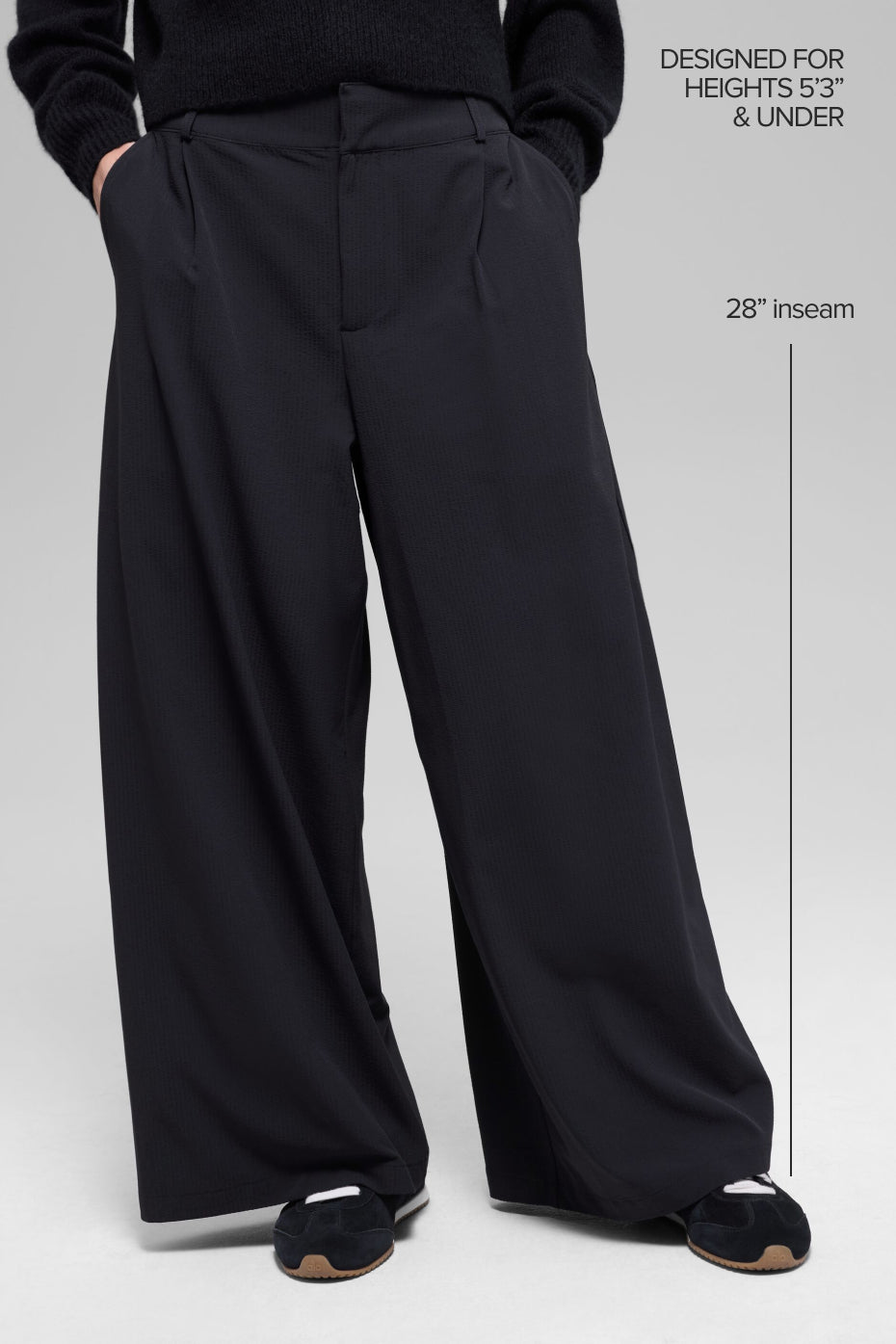 High-Waist Dreamscape Trouser (Short) - Black - Image 2