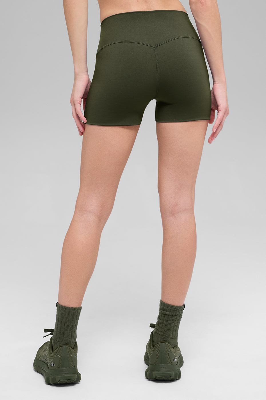 3 ALO Softsculpt High-Waist Precision Short - Green Olive - Image 2