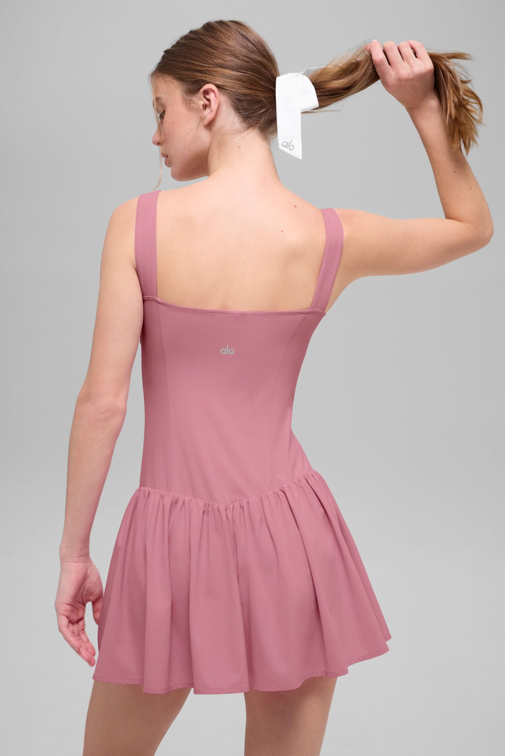 Alosoft Break Point Tennis Dress - Pink Wild Rose - Image 3