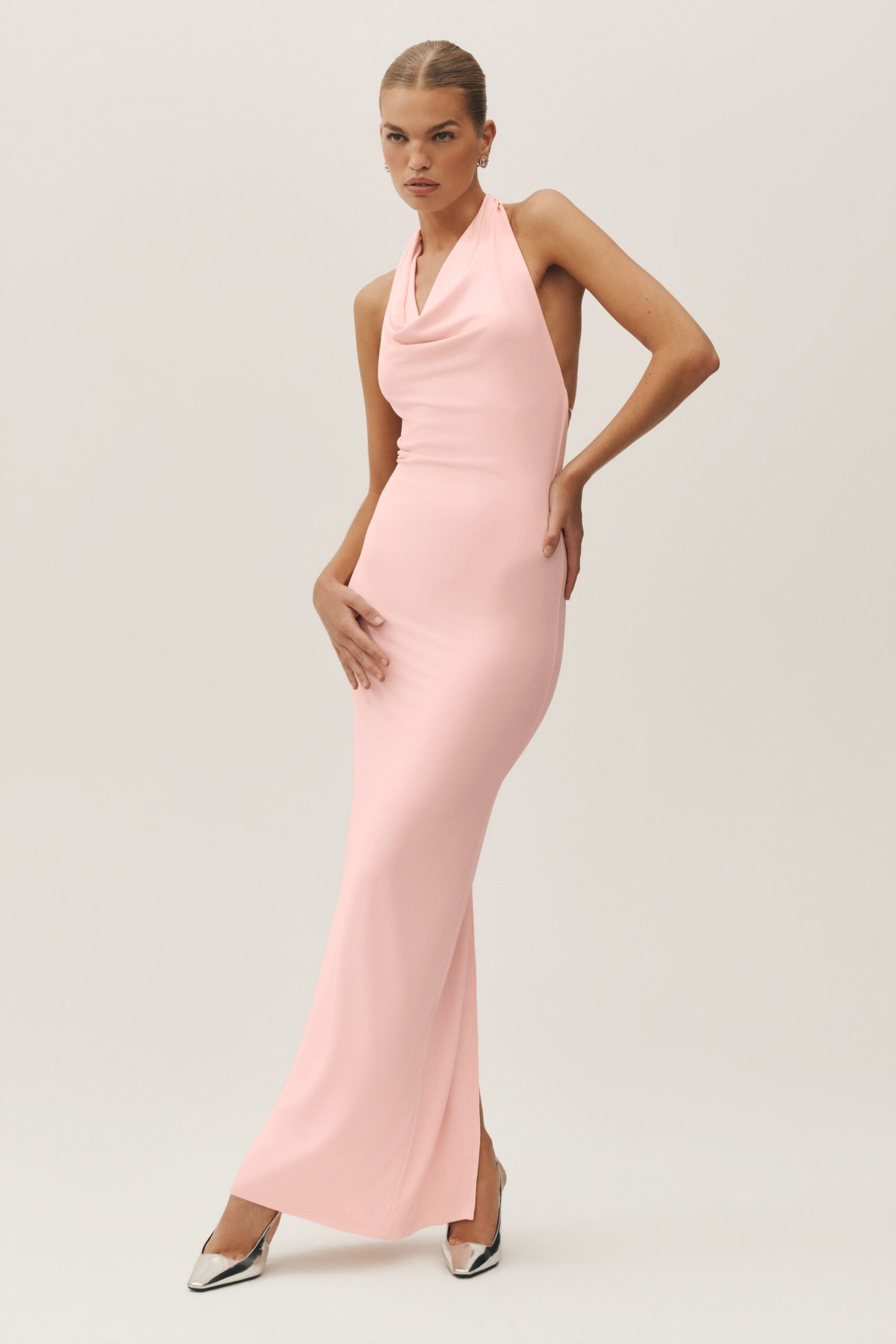 Summer Soiree Halter Maxi Dress - Sundrenched Pink - Image 2
