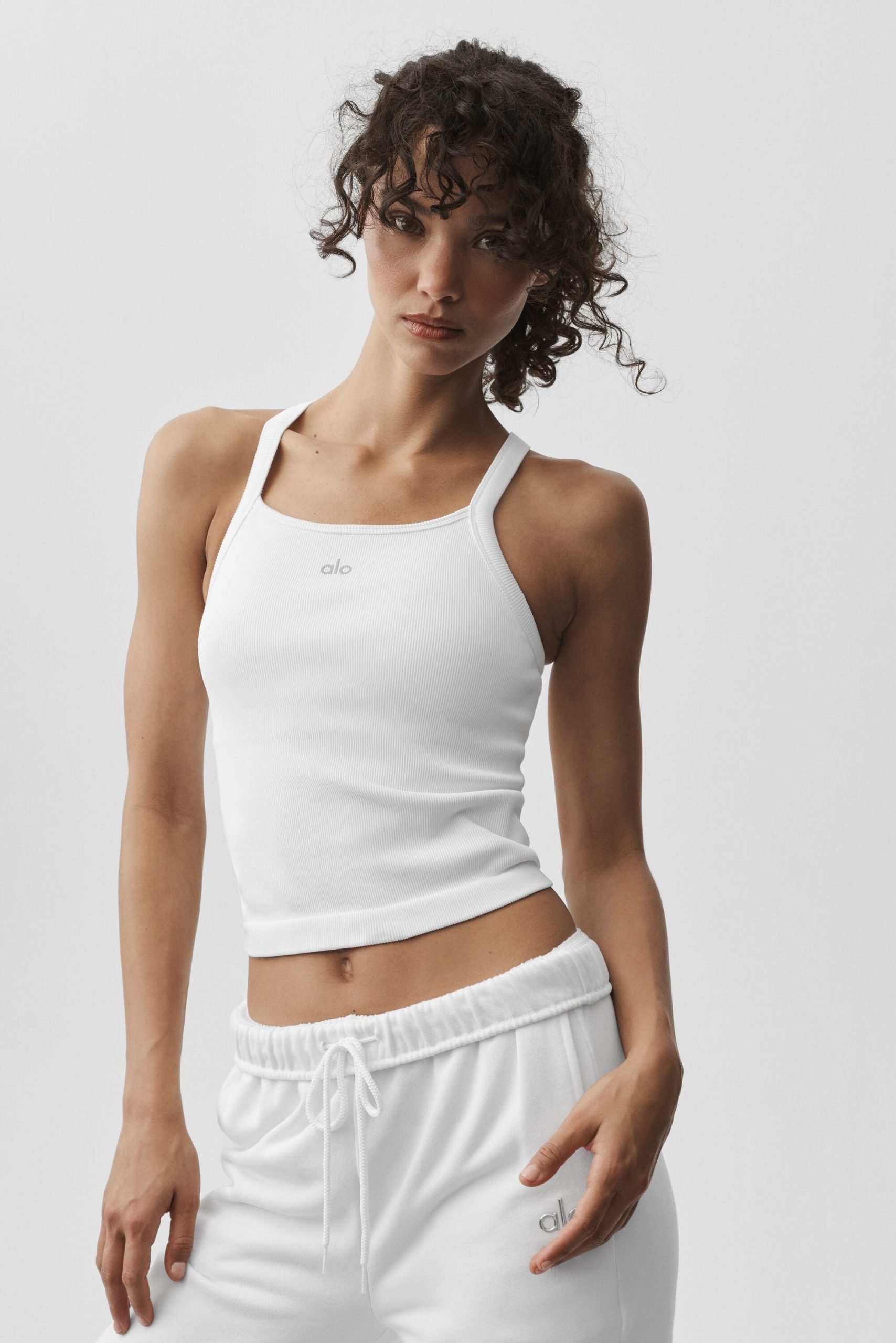 Seamless Ribbed Favorite Bra Tank - White - Image 3