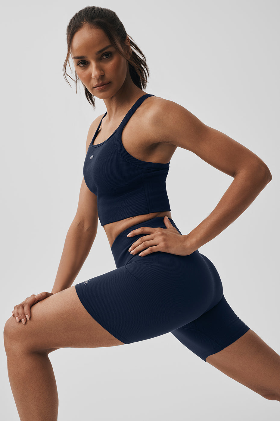 Seamless Ribbed Favorite Bra Tank - Navy - Image 4