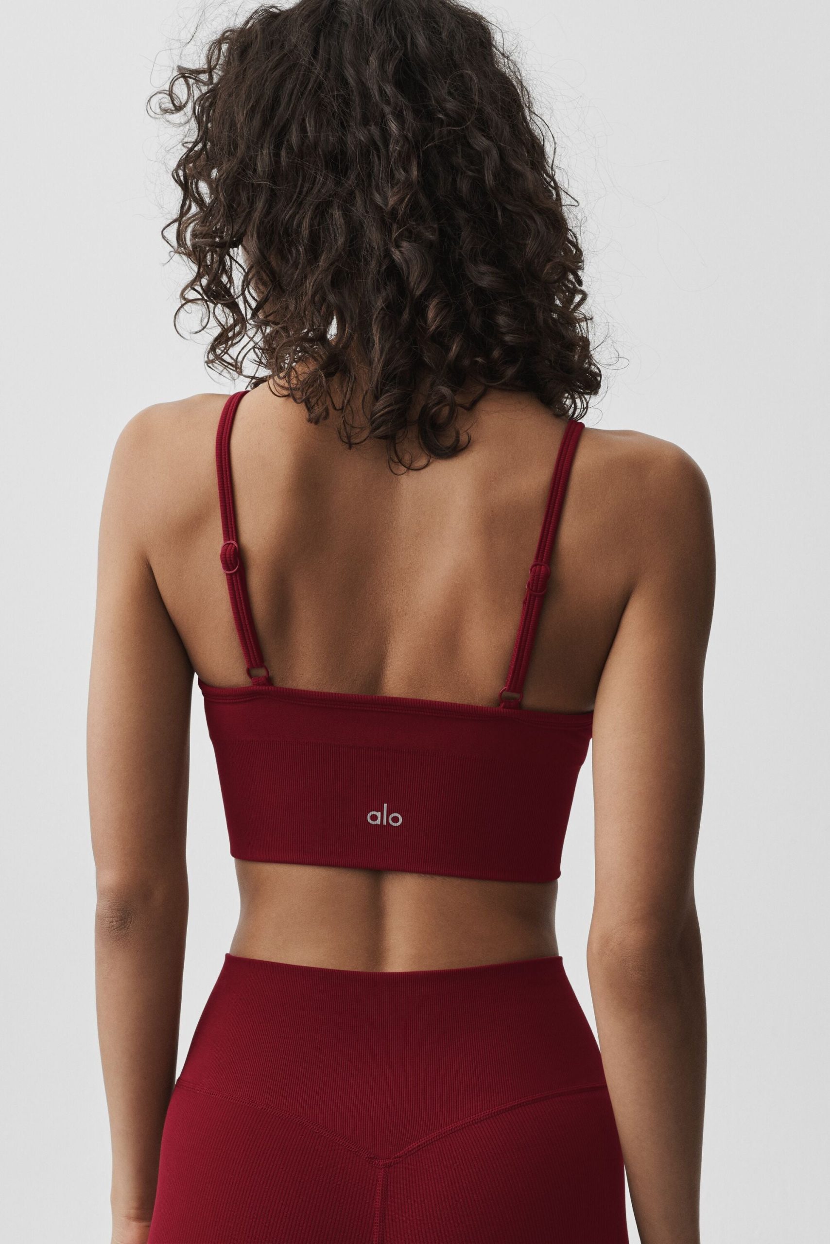 Seamless Modal Ribbed Delight Bralette - Summer Romance Red - Image 2
